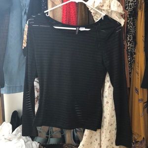 Divided brand see through black long sleeve